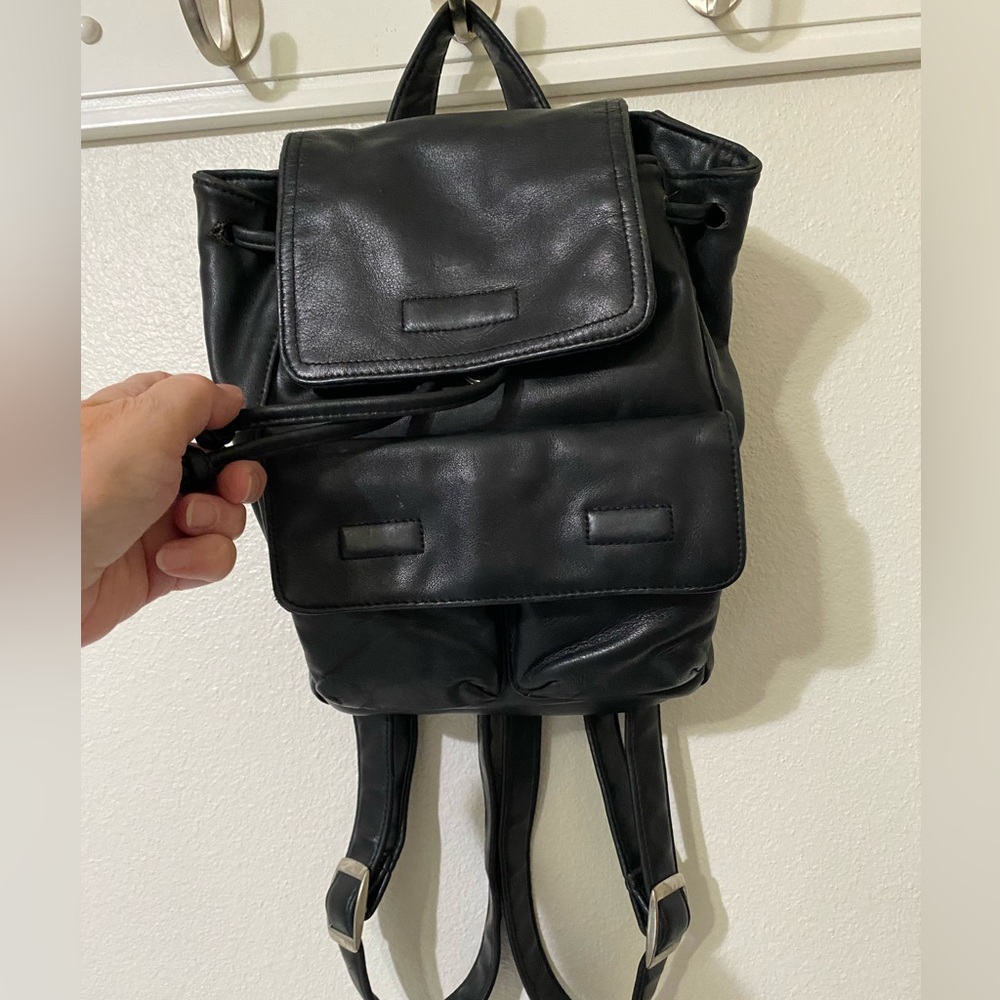 Genuine Leather Mini Backpack - Picture 11 of 15